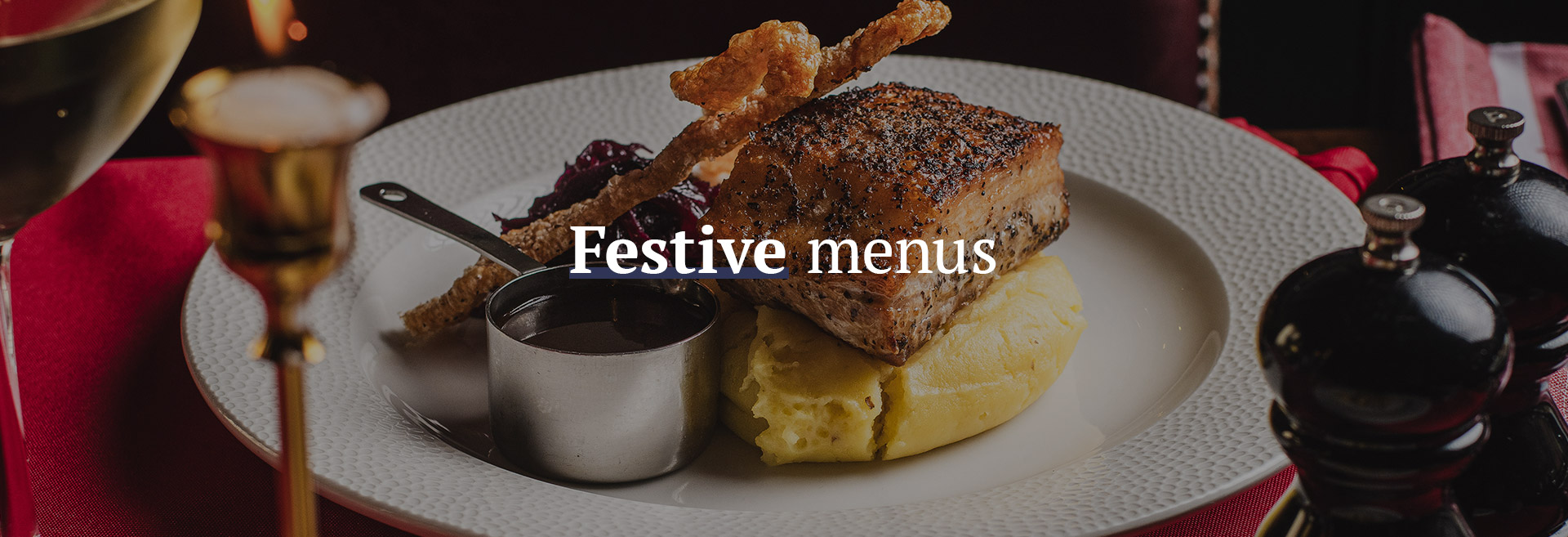 Christmas menu at The Fighting Cocks