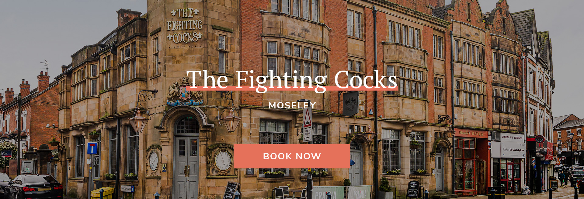 Enjoy a meal at your local pub at The Fighting Cocks in Birmingham