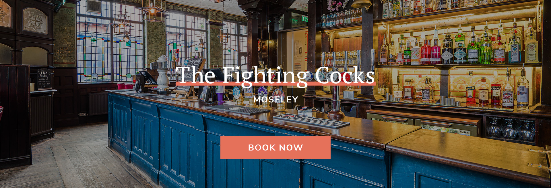 Come down to your local pub at The Fighting Cocks in Birmingham